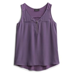 Fortune + Ivy Lighton zipper sleeveless top